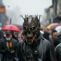 a man wearing a mask generative ai photo
