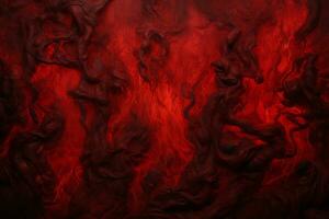 a painting of red and black flames on a black background generative ai photo