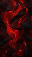 a red and black abstract background with swirls generative ai photo