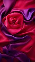 a red rose on a purple background generative ai photo