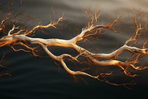 a tree branch with no leaves on it generative ai photo