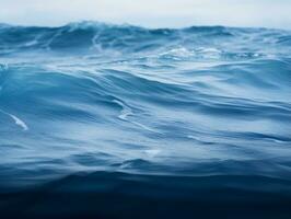 un ver de el Oceano desde encima con olas en el antecedentes generativo ai foto