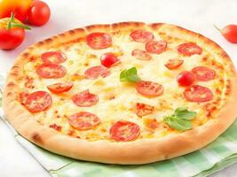 delicioso queso Pizza ai generado imagen foto