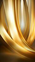abstract gold background with curved lines generative ai photo