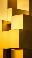 abstract golden cubes background 3d rendering stock photo generative ai