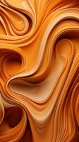 abstract orange swirls on a black background generative ai photo