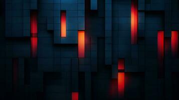 an abstract background with red and blue lights generative ai photo