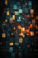 an abstract background with squares and lights generative ai photo