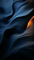 an abstract blue and orange wallpaper with waves generative ai photo