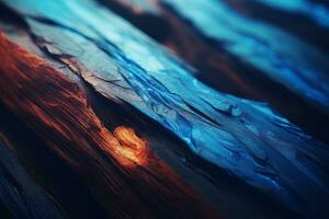 an abstract blue and orange wood texture generative ai photo