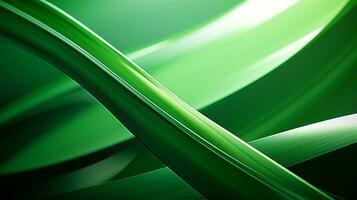 an abstract green background with wavy lines generative ai photo