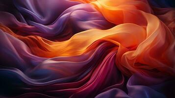 an abstract image of a colorful fabric generative ai photo