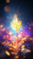 an abstract image of a flower on a dark background generative ai photo