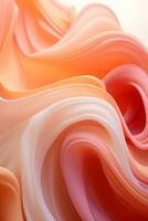 an abstract image of a pink and orange wave generative ai photo