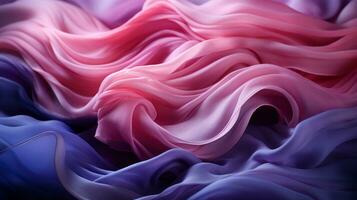 an abstract image of a pink and blue fabric generative ai photo