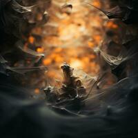 an abstract image of a spider in a dark room generative ai photo