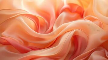 an abstract image of a pink and orange fabric generative ai photo