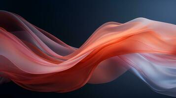 an abstract image of a red and white wave generative ai photo