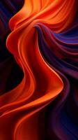 an abstract image of a red orange and blue fabric generative ai photo