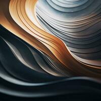 an abstract image of a wavy curved surface generative ai photo