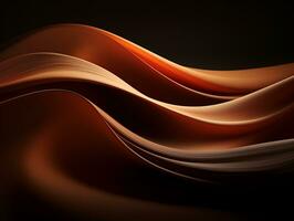 an abstract image of a wavy fabric on a black background generative ai photo