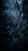 an abstract image of a tree with branches in the dark generative ai photo