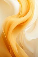 an abstract image of a yellow and white fabric generative ai photo