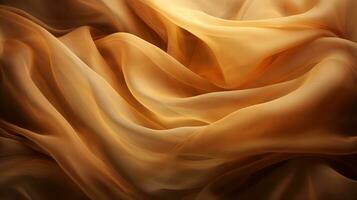 an abstract image of an orange and brown fabric generative ai photo