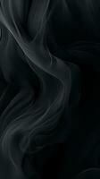 an abstract image of black smoke on a black background generative ai photo