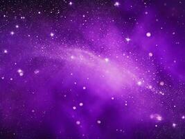 Digital purple particles wave and light abstract background AI Generated photo