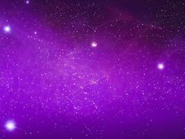 Digital purple particles wave and light abstract background AI Generated photo
