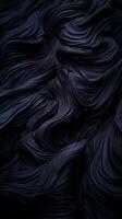 an abstract image of black waves on a dark background generative ai photo