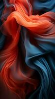 an abstract image of blue and red fabric generative ai photo