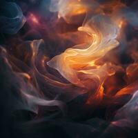 an abstract image of flames and smoke generative ai photo