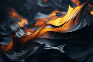 an abstract image of flames and flames on a black background generative ai photo