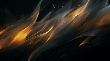 an abstract image of flames on a black background generative ai photo