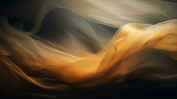 an abstract image of orange and black smoke generative ai photo