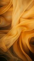 an abstract image of orange and black fabric generative ai photo