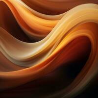 an abstract image of orange and brown waves generative ai photo