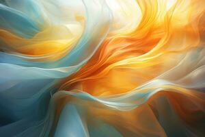 an abstract image of orange blue and yellow colors generative ai photo