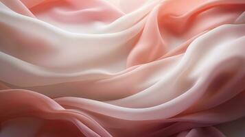 an abstract image of pink and white fabric generative ai photo