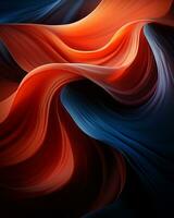 un resumen imagen de rojo azul y negro olas generativo ai foto