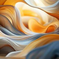 an abstract image of waves in orange blue and white generative ai photo