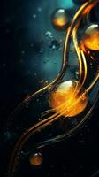 an abstract image of water droplets on a dark background generative ai photo