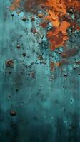 an abstract painting of a blue and orange wall generative ai photo
