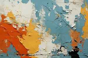 an abstract painting of paint splattered on a wall generative ai photo