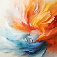 an abstract painting with colorful paint on it generative ai photo