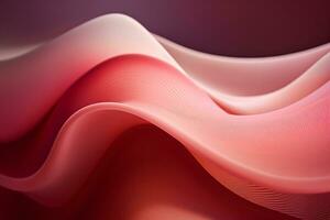 an abstract red and pink background with wavy lines generative ai photo