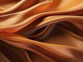 an image of a beautiful orange silk fabric generative ai photo