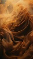 an image of a brown fabric with smoke coming out of it generative ai photo